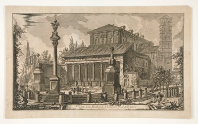 Veduta della Basilica di S. Lorenzo fuori le mura, de Vedute di Roma - Giovanni Battista Piranesi