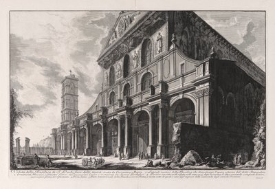 Veduta della Basilica di S. Paolo fuor delle mura, eretta da Constantino Magno, de Vedute di Roma - Giovanni Battista Piranesi