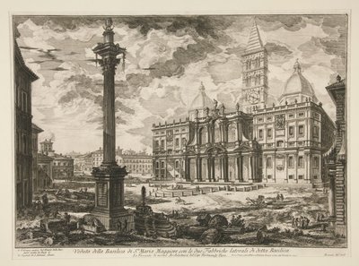 Vue de la Basilique de Sta. Maria Maggiore avec ses deux ailes latérales, des Vedute di Roma - Giovanni Battista Piranesi