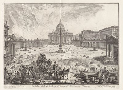 Veduta della Basilica, e Piazza di S. Pietro in Vaticano - Giovanni Battista Piranesi