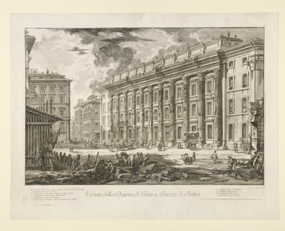 Vue de la Douane de Terre à Piazza di Pietra, de Vedute di Roma - Giovanni Battista Piranesi