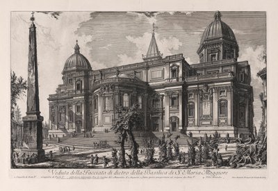 Vue de la façade arrière de la basilique de Santa Maria Maggiore, des Vues de Rome - Giovanni Battista Piranesi