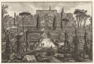 Veduta della Villa Estnse in Tivoli (Vue de la Villa d