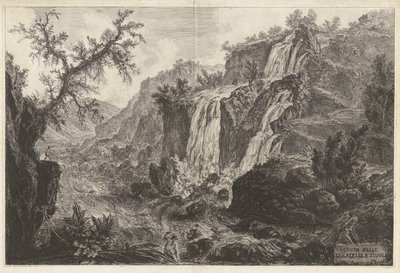 Vue des petites cascades à Tivoli, de Vedute di Roma - Giovanni Battista Piranesi