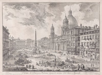 Veduta di Piazza Navona sopra le rovine del Circo Agonale, de Vedute di Roma - Giovanni Battista Piranesi
