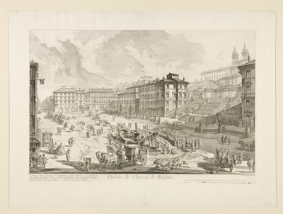 Veduta di Piazza di Spagna, de Vedute di Roma - Giovanni Battista Piranesi