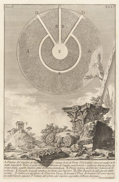 Veduta di altra parte della Camera Sepolcrale di L. Arrunzio - Giovanni Battista Piranesi