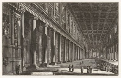 Vue intérieure de la basilique de Santa Maria Maggiore, de Vedute di Roma - Giovanni Battista Piranesi