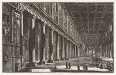 Vue intérieure de la basilique Sainte-Marie-Majeure, de Vedute di Roma (Vues de Rome) - Giovanni Battista Piranesi