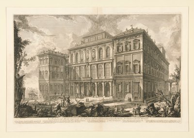 Vue sur le Mont Quirinal du Palais dell - Giovanni Battista Piranesi