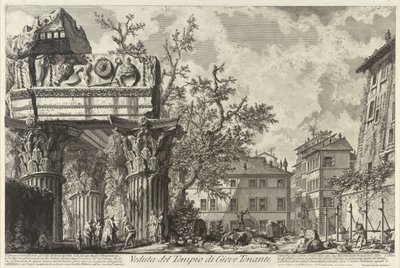Veduta avec le Temple de Jupiter Tonans, vers 1755 - Giovanni Battista Piranesi