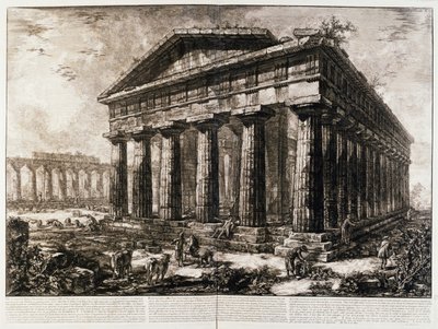 Vue du Temple de Neptune à Paestum - Giovanni Battista Piranesi