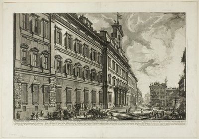 Vue du Palazzo di Montecitorio, de Vues de Rome - Giovanni Battista Piranesi