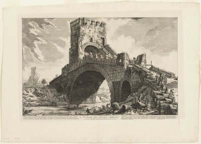 Vue du Ponte Salario, de Vues de Rome - Giovanni Battista Piranesi