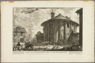 Vue du Temple de Cybèle sur la Piazza de la Bocca della Verità, des Vues de Rome - Giovanni Battista Piranesi