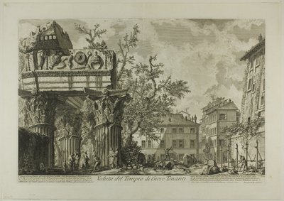 Vue du temple de Jupiter Tonans [Jupiter le Tonnerre], des Vues de Rome - Giovanni Battista Piranesi