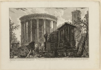Vue du temple de la Sibylle à Tivoli, de Vues de Rome - Giovanni Battista Piranesi