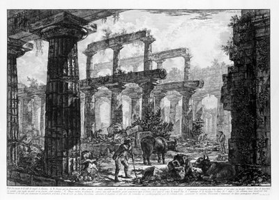 Vue des temples de Paestum - Giovanni Battista Piranesi