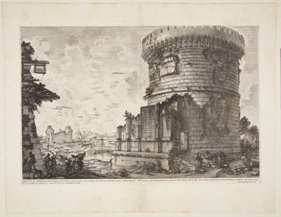 Vue du tombeau des Plautii sur la route de Rome à Tivoli près du Ponte Lugano - Giovanni Battista Piranesi