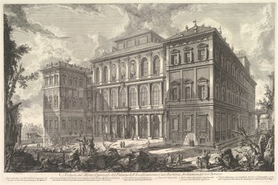 Vue du palais de la famille illustre Barberini sur la colline du Quirinal - Giovanni Battista Piranesi