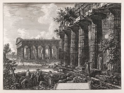 Vue de quelques-unes des colonnes de la façade opposée à celle de la planche précédente - Giovanni Battista Piranesi