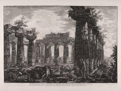 Vue intérieure du collège dit des Anfictions, tirée de « Différentes vues de ... Pesto » (Différentes vues de ... Paestum) - Giovanni Battista Piranesi