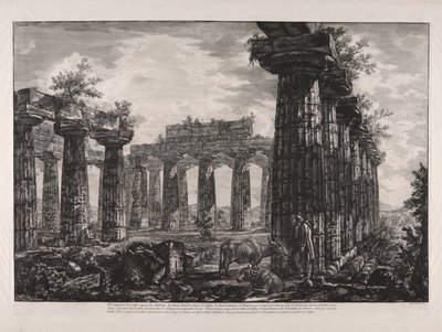 Vue intérieure du Collège supposé des Anfictions, de Différentes Vues de - Giovanni Battista Piranesi