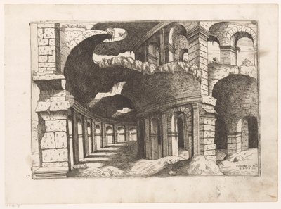 Vue du Colisée à Rome - Giovanni Battista Pittoni (I)