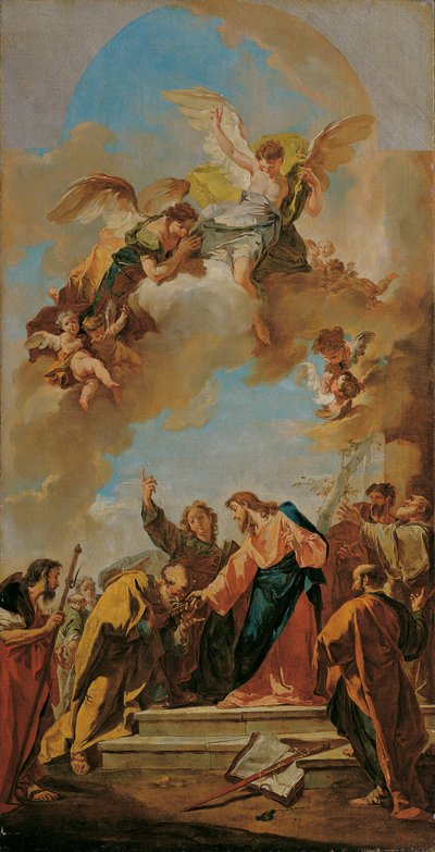 La remise des clés à Pierre - Giovanni Battista Pittoni