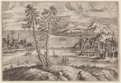 Paysage avec Deux Arbres - Giovanni Battista Pittoni
