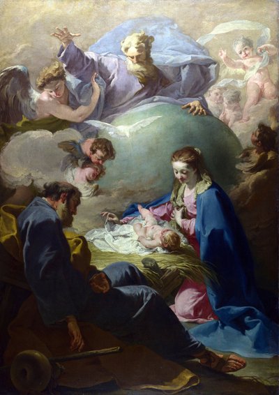 La Nativité avec Dieu le Père et le Saint-Esprit, vers 1740 - Giovanni Battista Pittoni