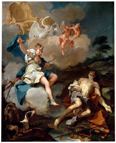 Diane et Endymion, 1723 - Giovanni Battista Pittoni the Younger