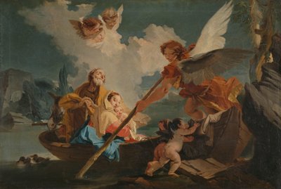 Fuite en Égypte - Giovanni Battista Tiepolo (follower of)
