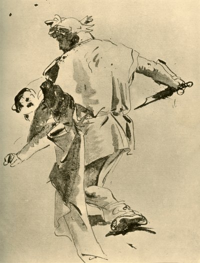 Un homme poignardant un garçon, milieu du 18e siècle - Giovanni Battista Tiepolo