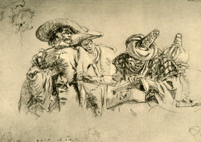 Un marchand oriental de bijoux et deux marchands européens, 1752-1753, 1928 - Giovanni Battista Tiepolo