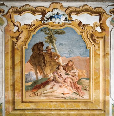 Angélique venant au secours de Médor blessé, de la Salle de l