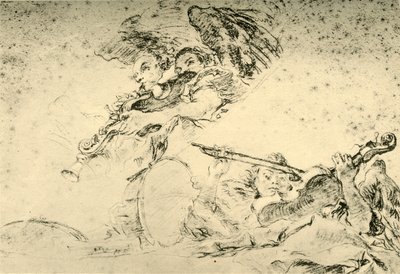 Anges jouant des instruments de musique - Giovanni Battista Tiepolo