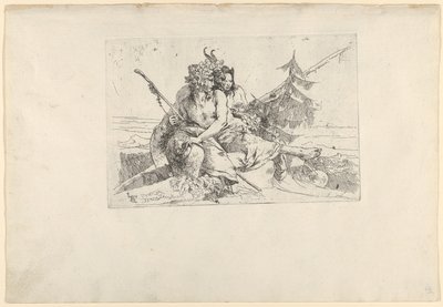 Bacchante, Satyre et Faunesse, des Scherzi, vers 1740 - Giovanni Battista Tiepolo