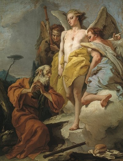 Visite des trois anges à Abraham. Vers 1770 - Giovanni Battista Tiepolo