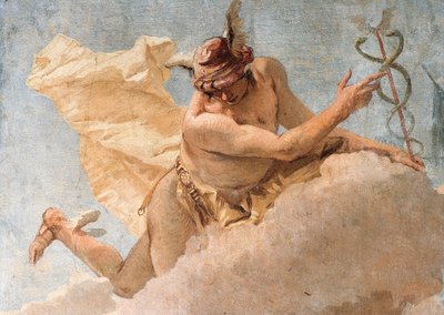 (détail) Mercure de Mercure exhortant Énée à quitter Carthage, de la Salle de l