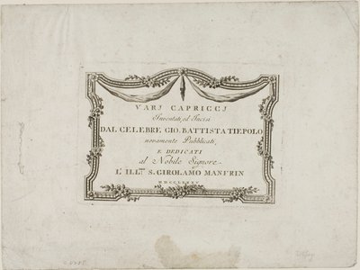 Frontispice de Capricci - Giovanni Battista Tiepolo
