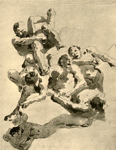 Combats de géants, milieu du 18e siècle, 1928 - Giovanni Battista Tiepolo