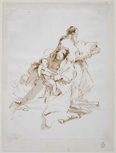 Sainte Famille avec Saint Joseph lisant, vers 1757 - Giovanni Battista Tiepolo