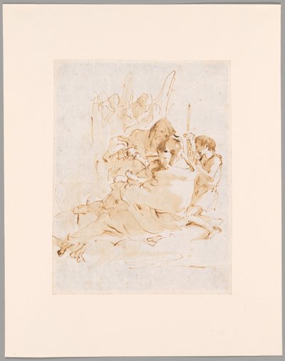 Sainte Famille avec saint Jean et deux anges - Giovanni Battista Tiepolo