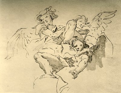 Anges planants, milieu du 18ème siècle, 1928 - Giovanni Battista Tiepolo