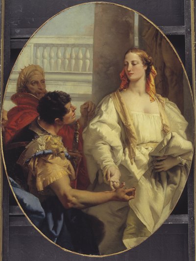 Latinus offrant sa fille Lavinia à Énée en mariage - Giovanni Battista Tiepolo