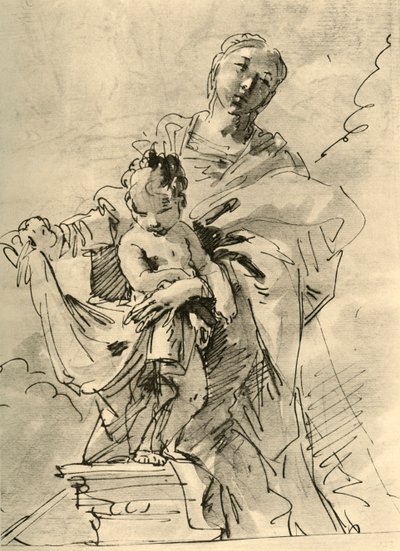 Madone et Enfant, milieu du 18e siècle, 1928 - Giovanni Battista Tiepolo