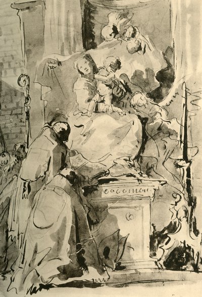 Madone en trône et deux évêques, milieu du 18e siècle, 1928 - Giovanni Battista Tiepolo