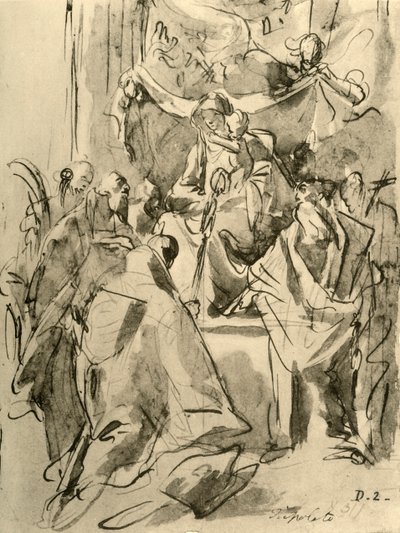 Madonna en trône avec des saints - Giovanni Battista Tiepolo