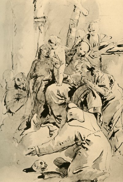 Madone avec des saints, milieu du 18e siècle, 1928 - Giovanni Battista Tiepolo